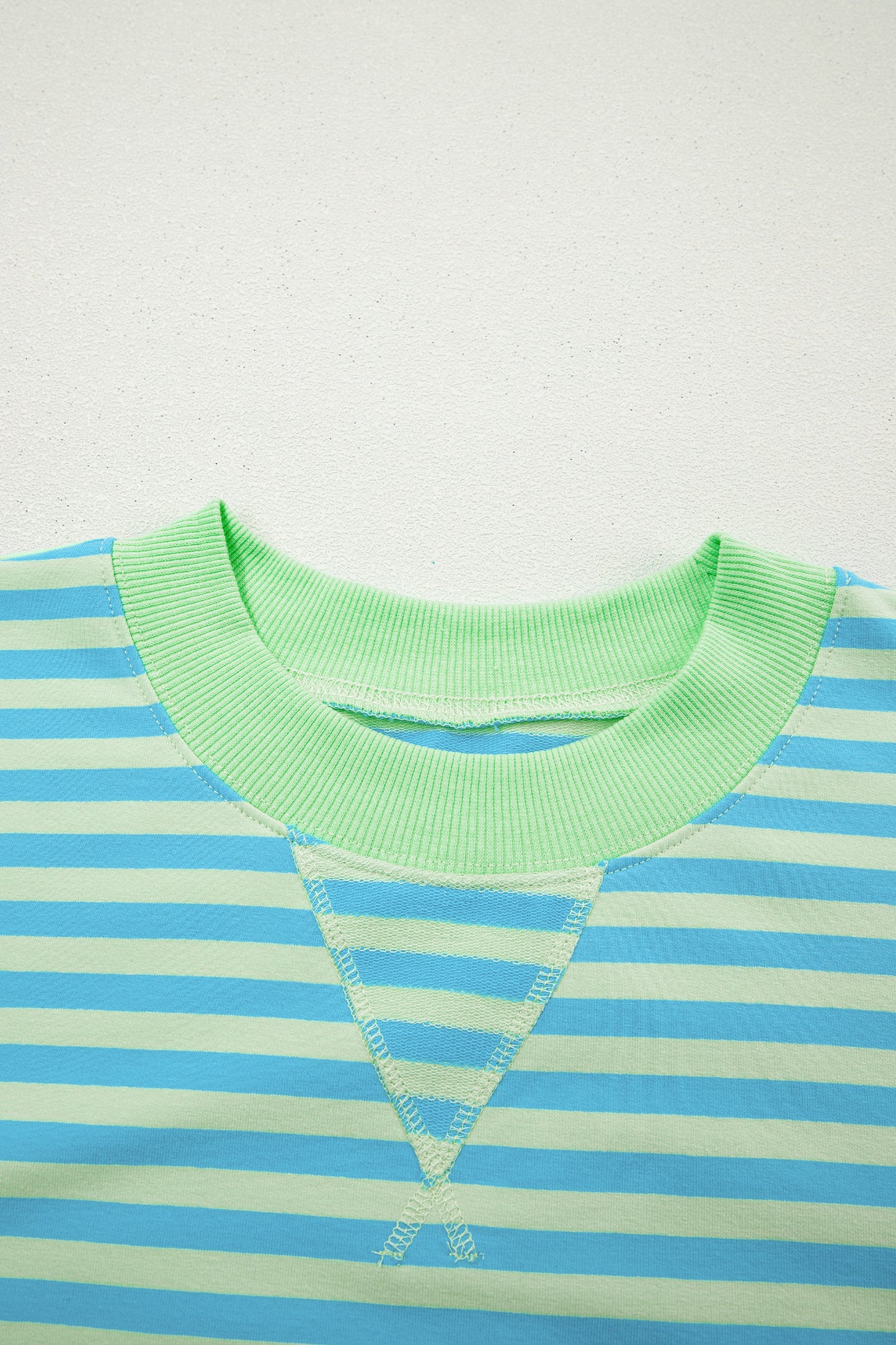 Stripe Colorblock Pullover & Pull-On Shorts Set