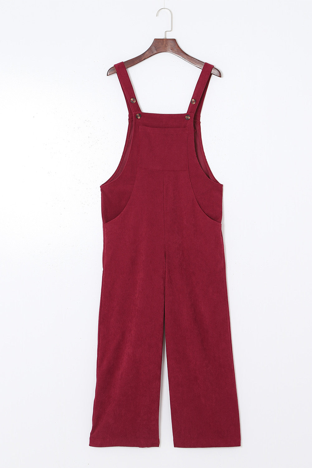 Corduroy Adjustable Wide Leg Overalls