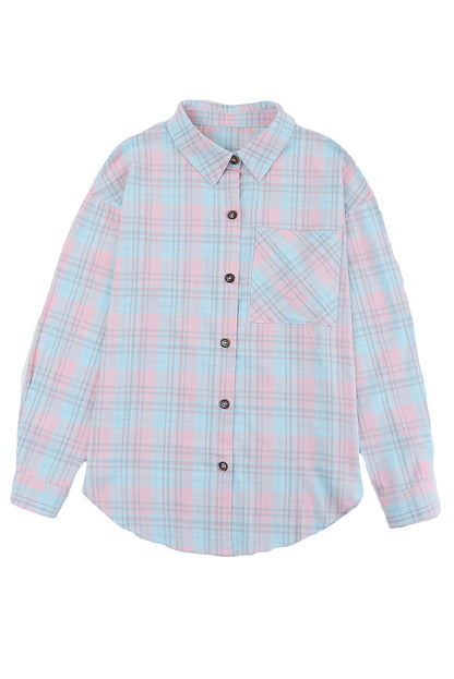 Plaid Long Sleeve Buttoned Shirt