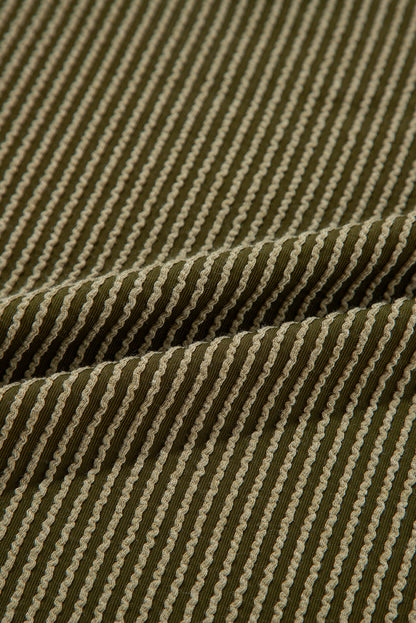 Solid Corded Short Sleeve Tee and Shorts Set