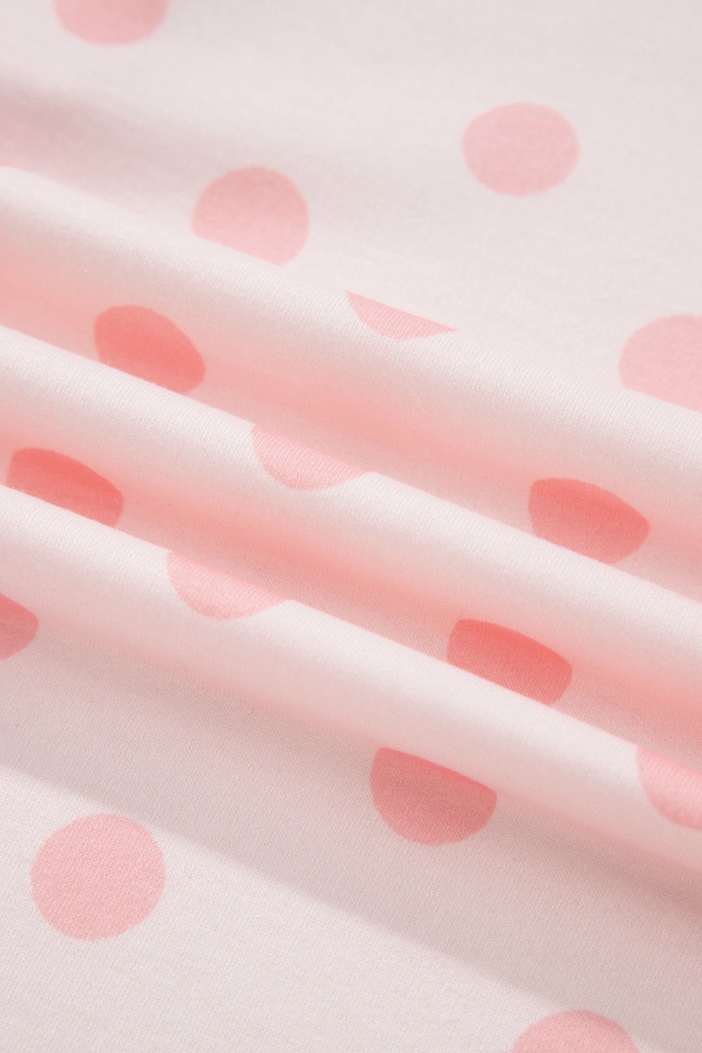 Polka Dot Polo Pullover & Elastic Waist Shorts Set
