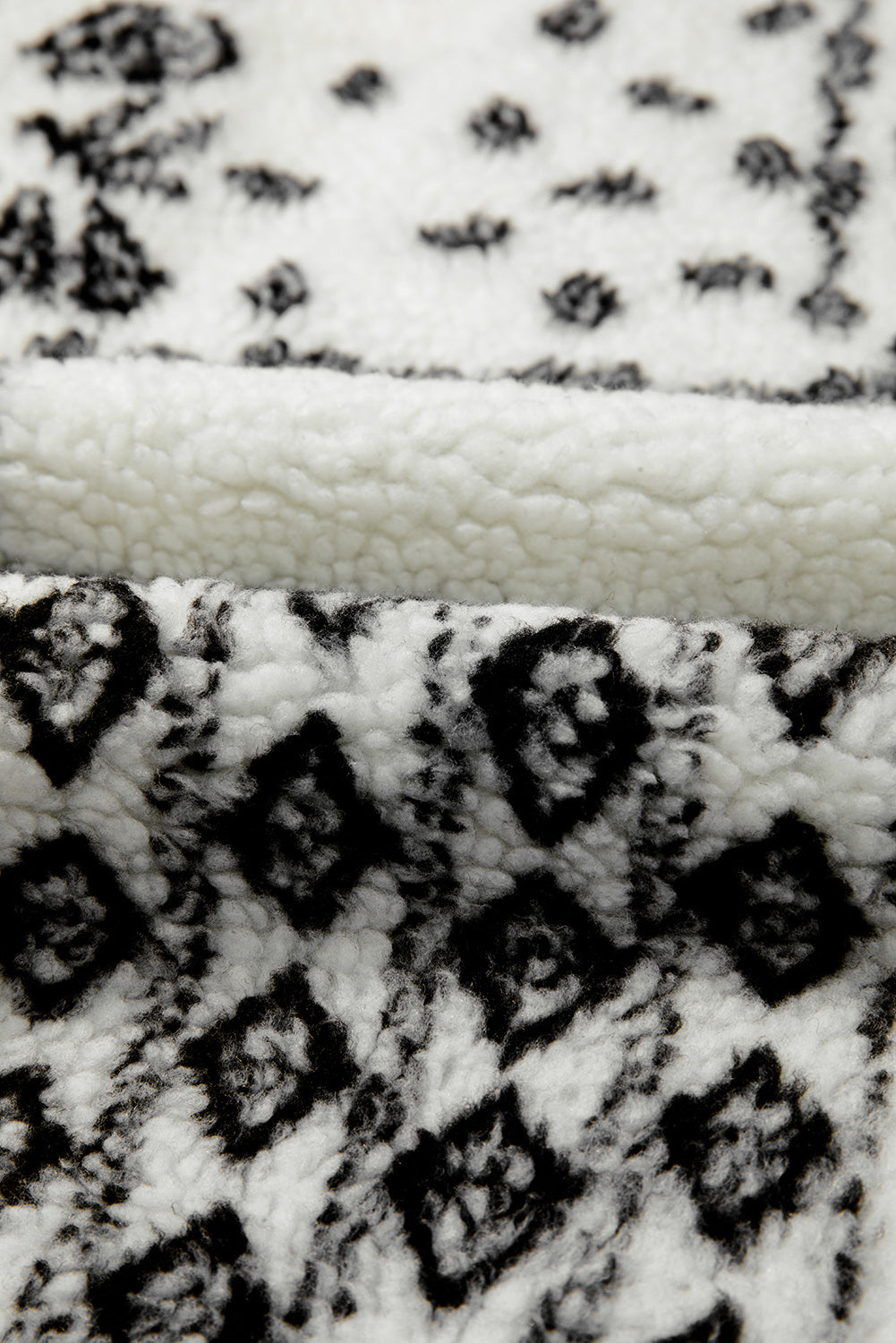 Sherpa Paisley Pocketed Western Fashion Vest