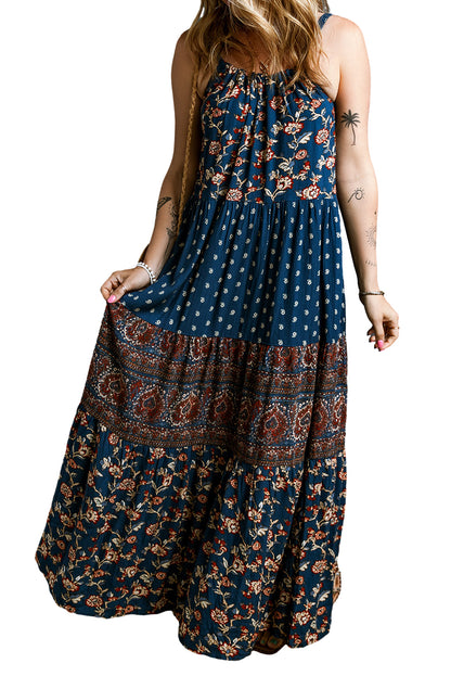 Floral Sleeveless Maxi Dress