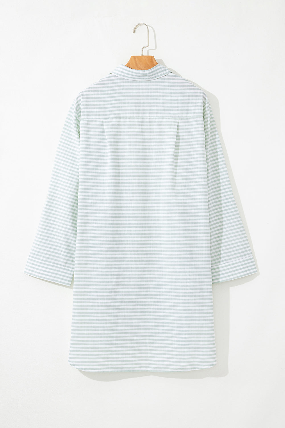 Stripe Collared Beach Cover-Up