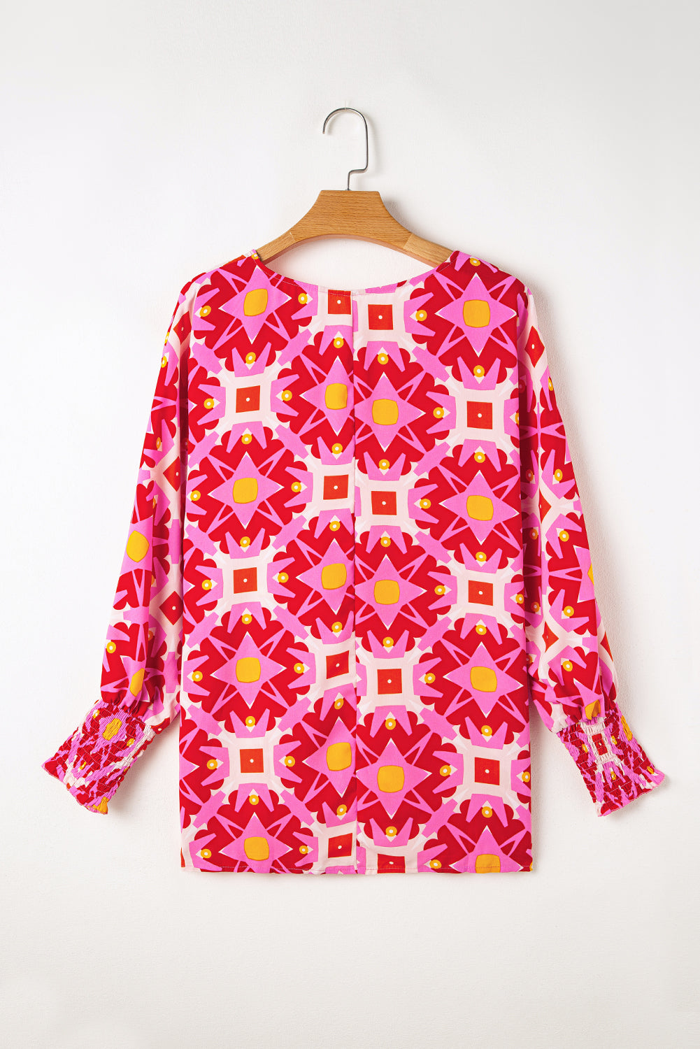 Geometric 3/4 Sleeve Blouse