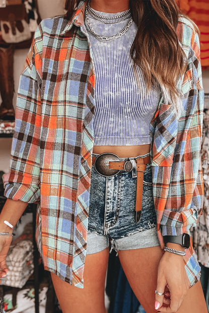 Plaid Long Sleeve Buttoned Shirt