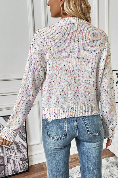 Confetti Open Front Sweater Cardigan