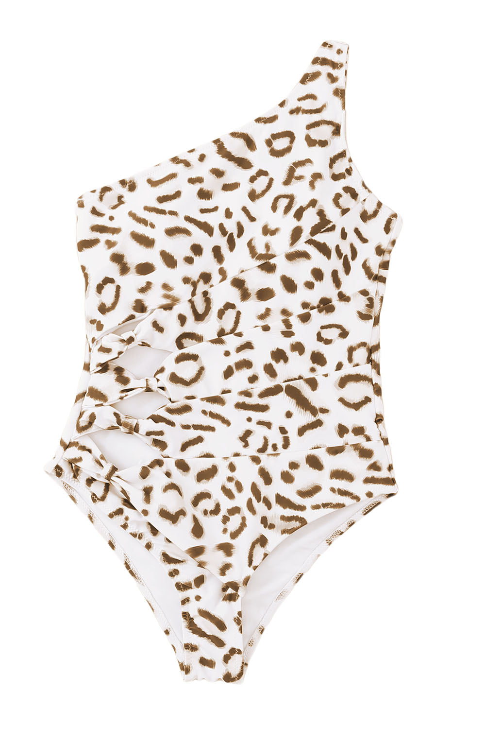 Leopard Asymmetrical Cut Out Swimsuit