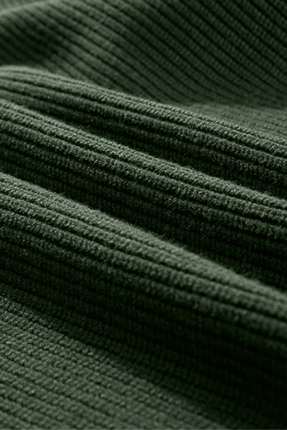 Bow Back Lantern Sleeve V-Neck Sweater