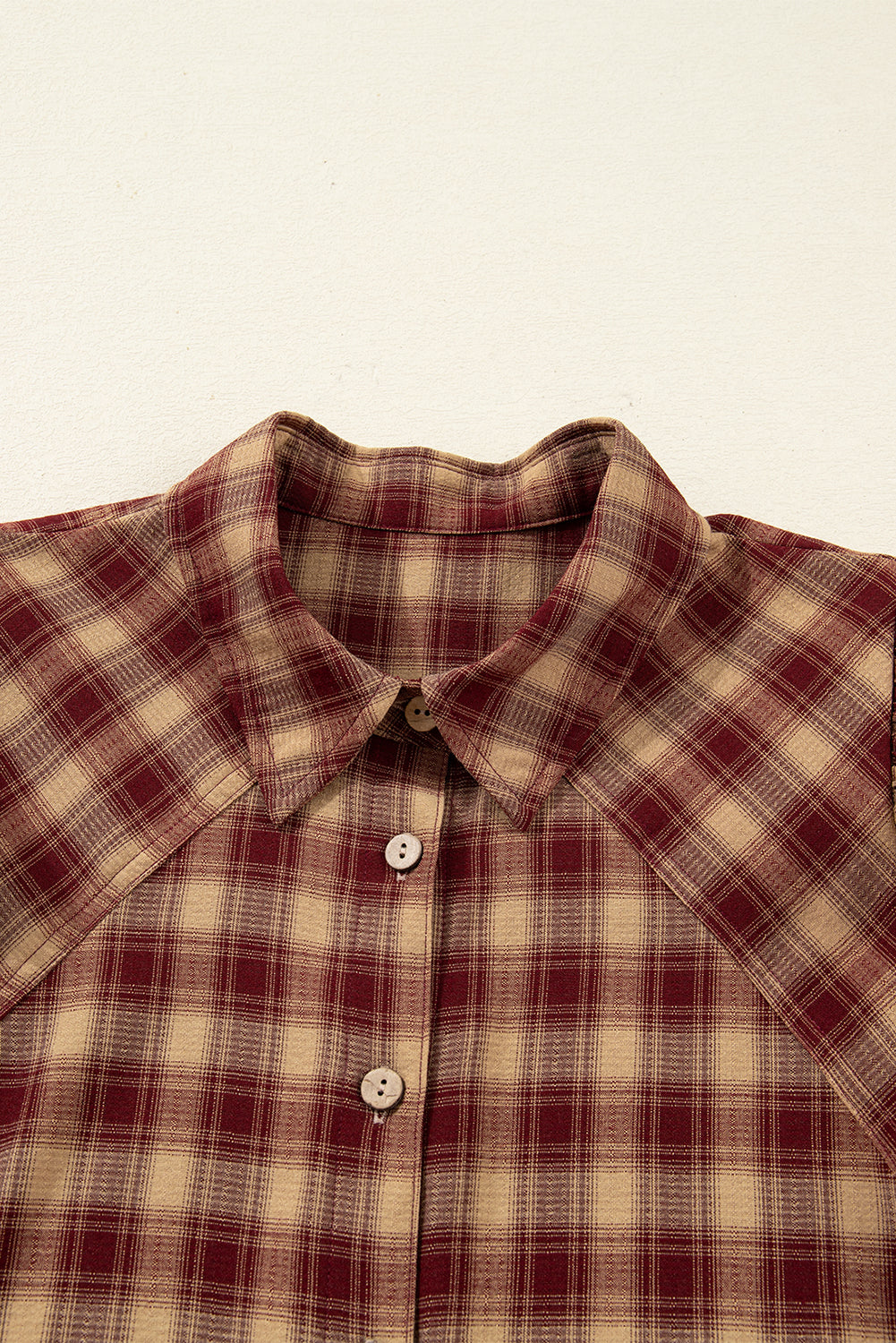 Plaid Patchwork Ruffle Hem Long Sleeve Mini Dress