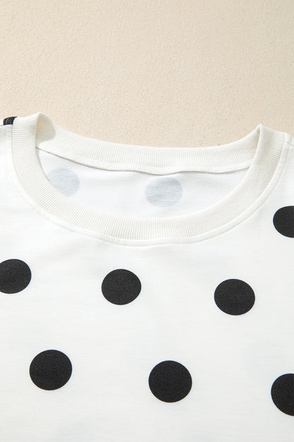 Plus Size Polka Dot Tank & Split Skort Set