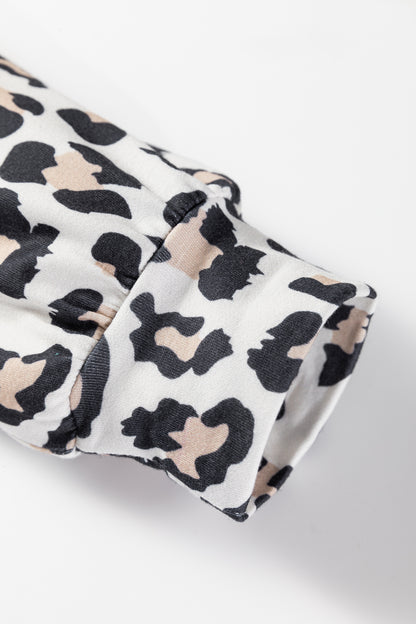 Leopard Patchwork Long Sleeve Top