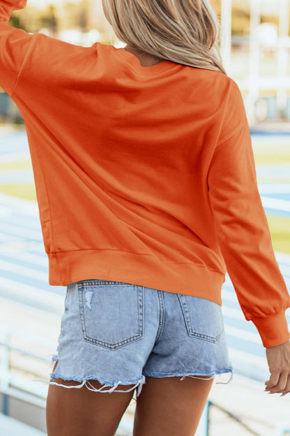 Game Day Tinsel Drop Shoulder Sweatshirt