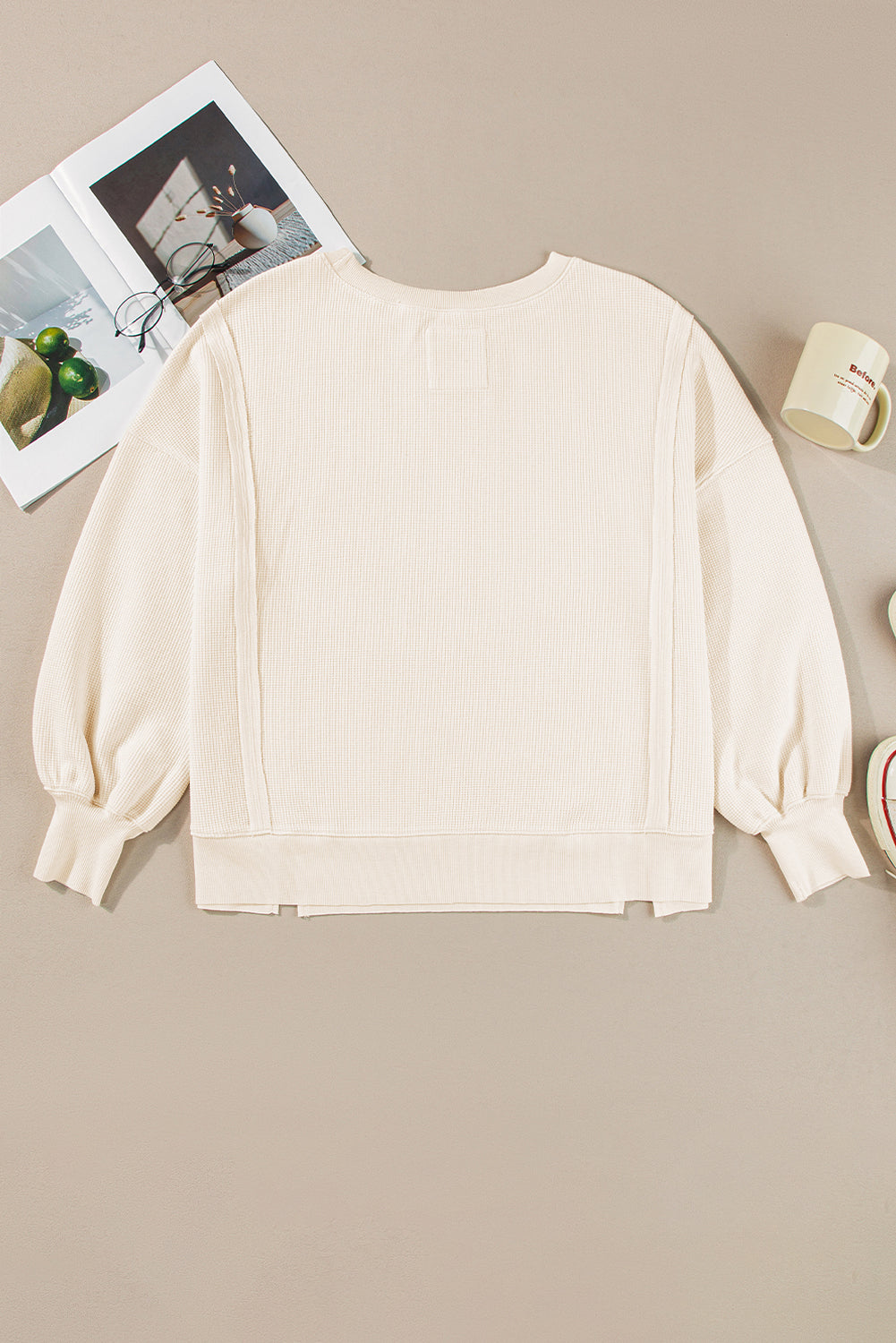 Plus Size Solid Drop Shoulder Sweatshirt