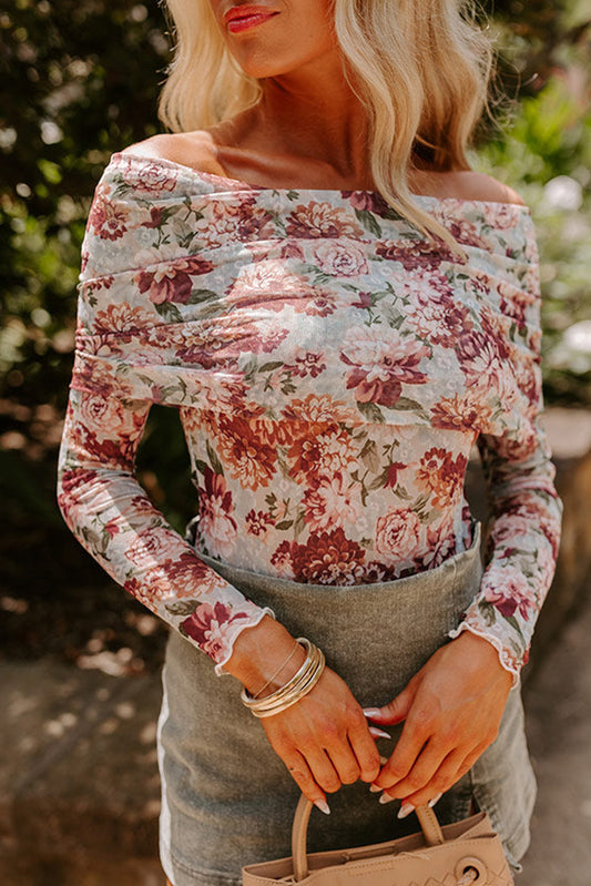 Floral Sheer Long Sleeve Bodysuit