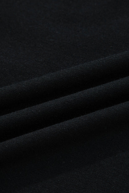 Lace Insert Long Sleeve Drop Shoulder Tee