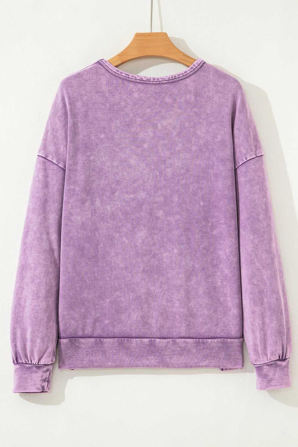 Solid Bow Patchwork Mineral Wash Sweatshirt