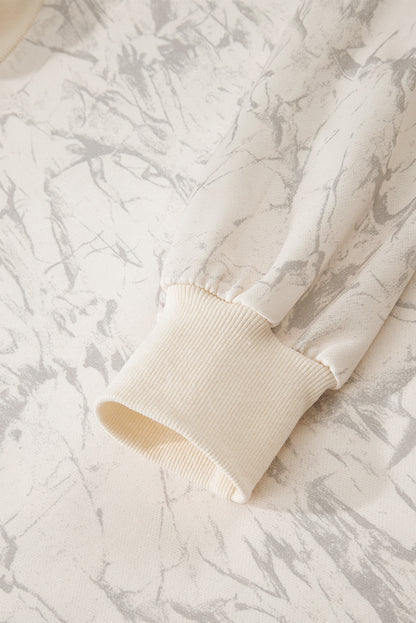 Camo Mock Neck Baggy Sweatshirt