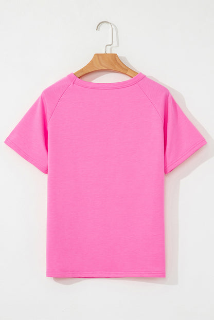 Stripe Patch Front Short Sleeve Tee