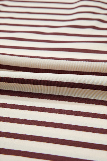 Stripe Long Sleeve Henley Top