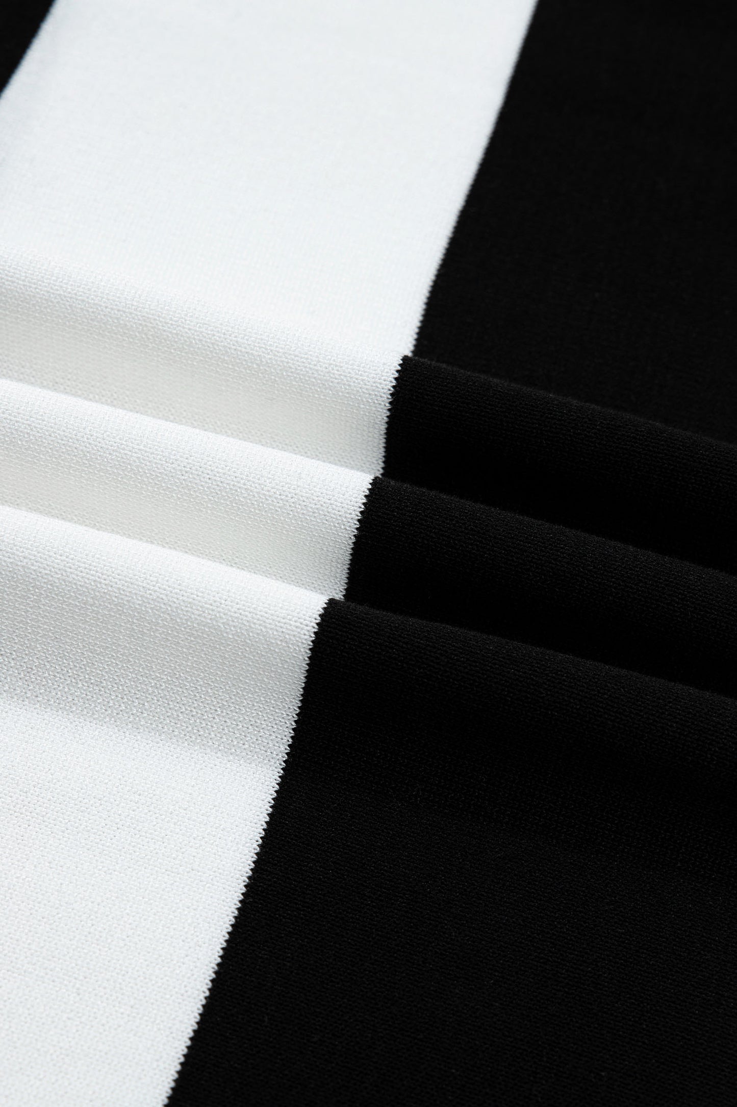 Stripe Colorblock Knitted Short Sleeve T-Shirt