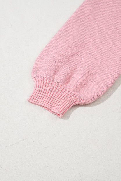 Valentine Bow Long Sleeve Crewneck Sweater