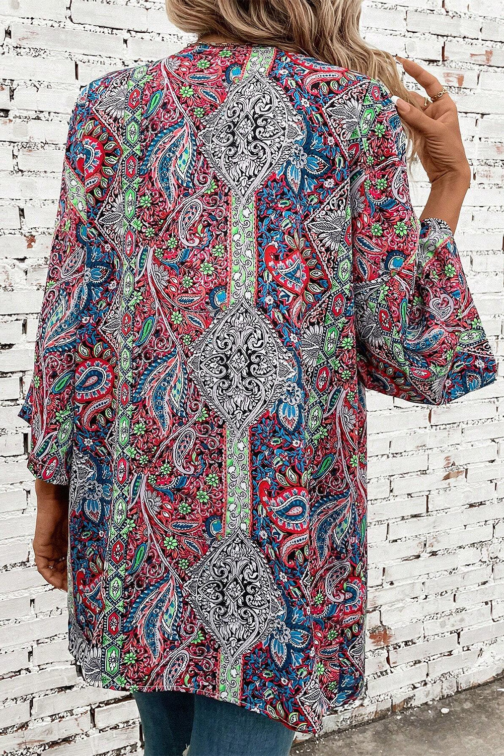 Paisley Open Front Kimono