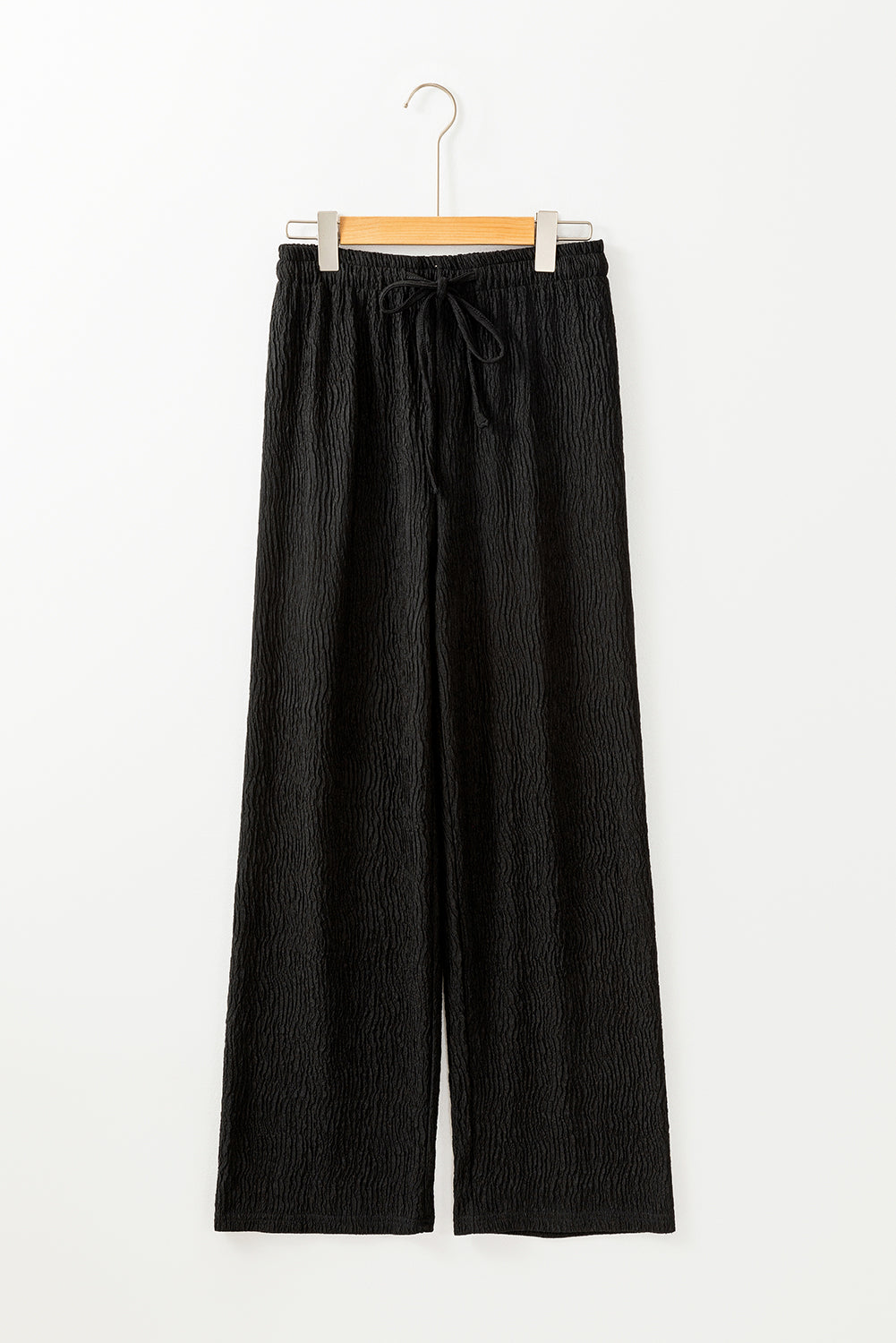 Crinkle Texture Drawstring Pants