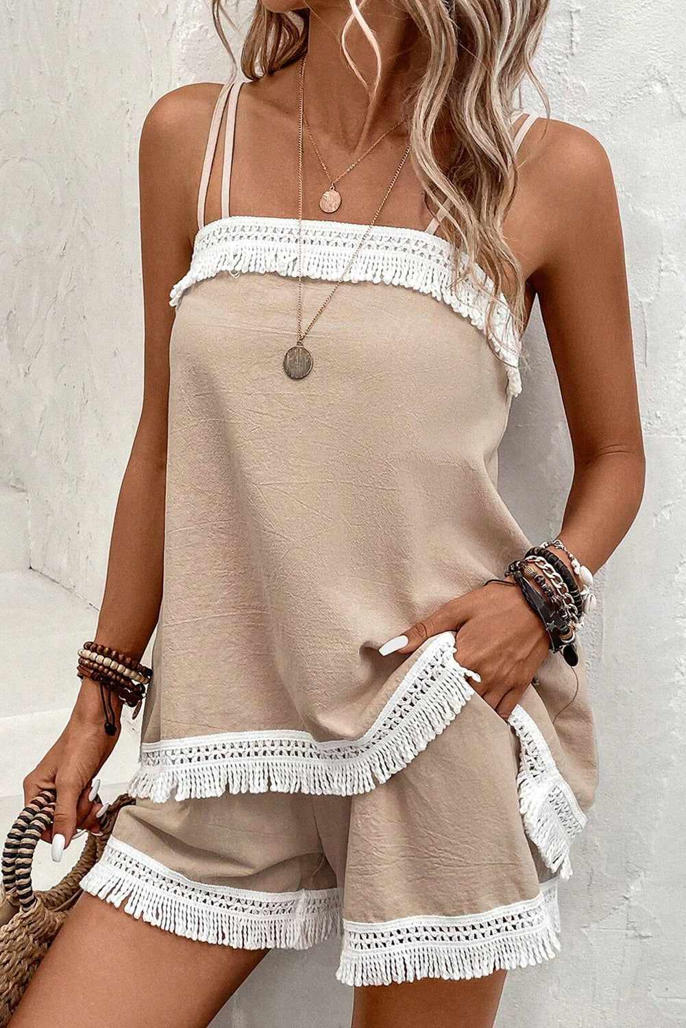 Crochet Fringe Two Piece Set