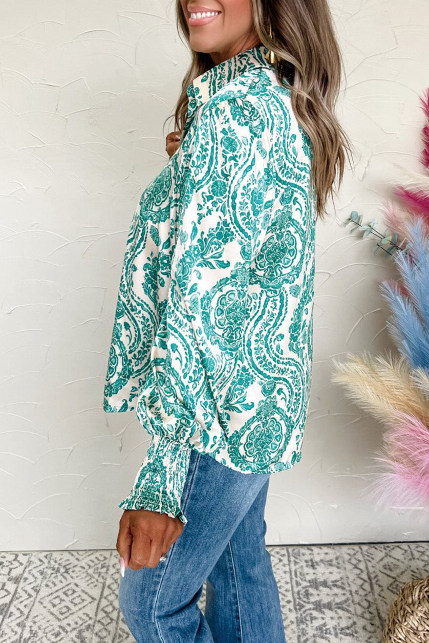 Paisley Long Sleeve Buttoned Shirt