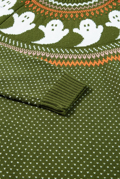 Halloween Ghost Drop Shoulder Sweater
