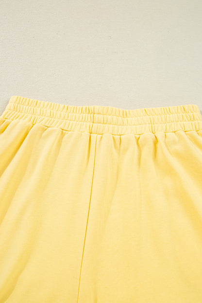 Colorblock Patchwork Pullover and Shorts Set