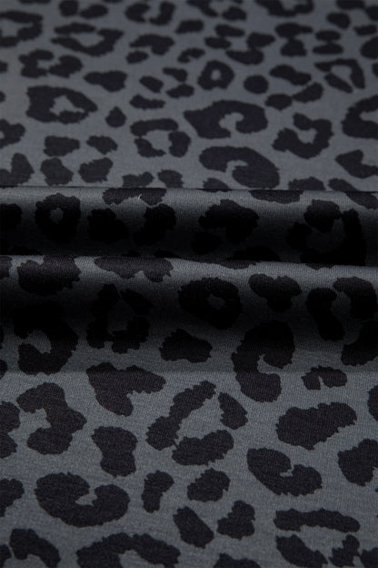 Leopard Varsity Stripe 3/4 Sleeve Top & Pants Set