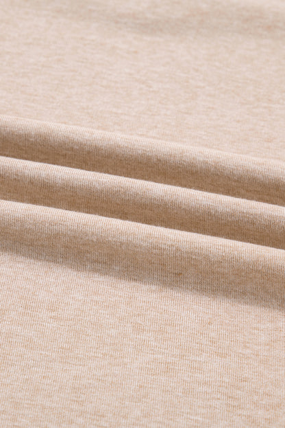 Plus Size Leopard Patchwork V-Neck Long Sleeve Top