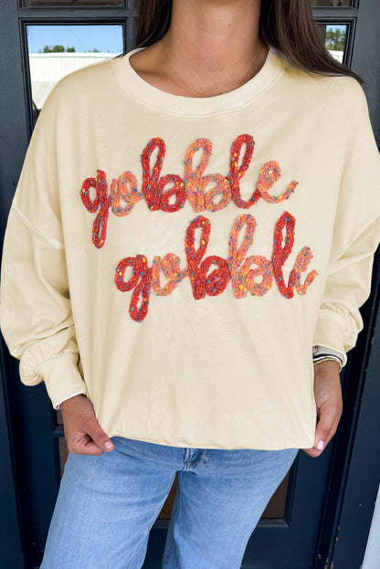 Gobble Gobble Embroidered Crewneck Sweatshirt