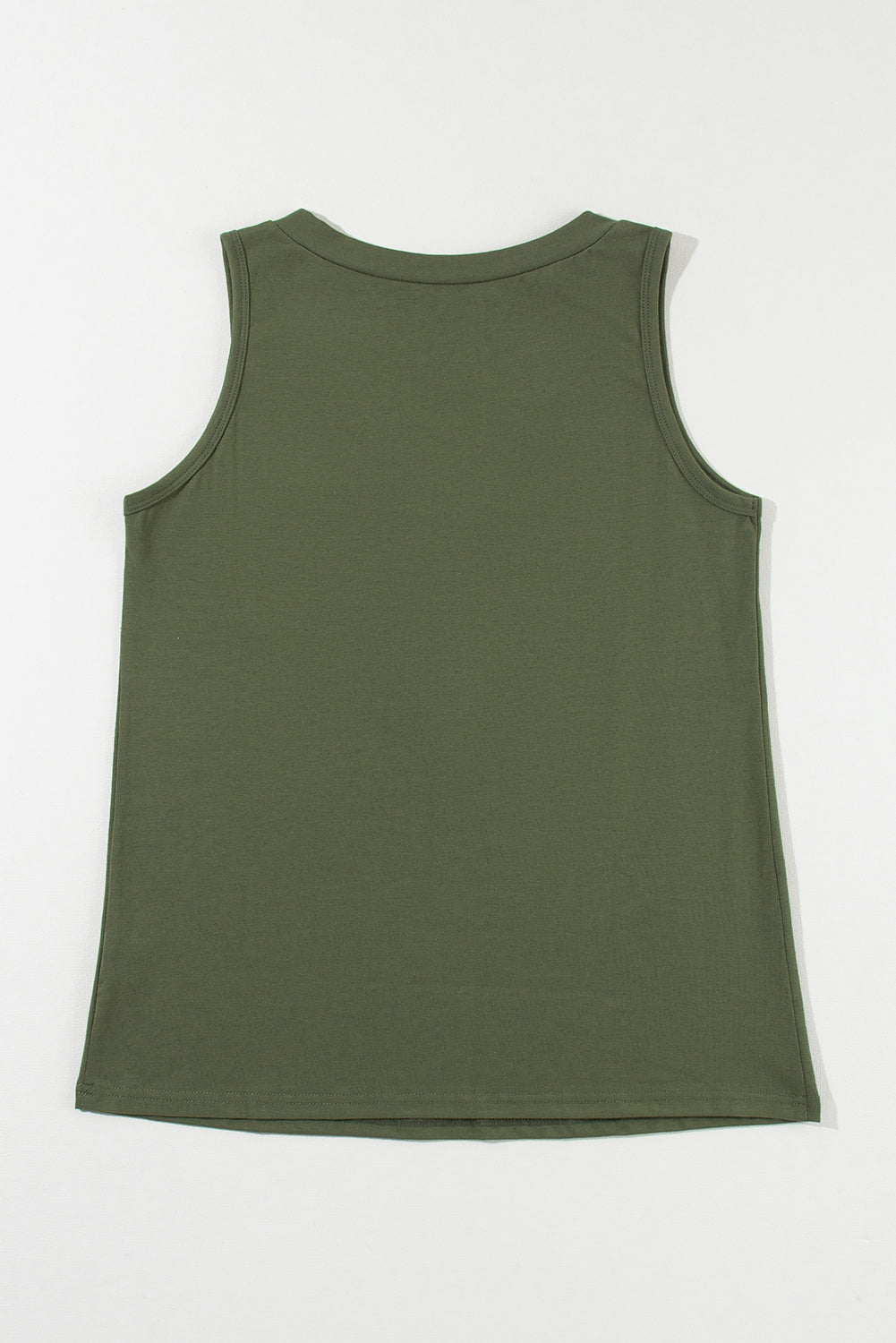 Half Buttoned V-Neck Tank Top