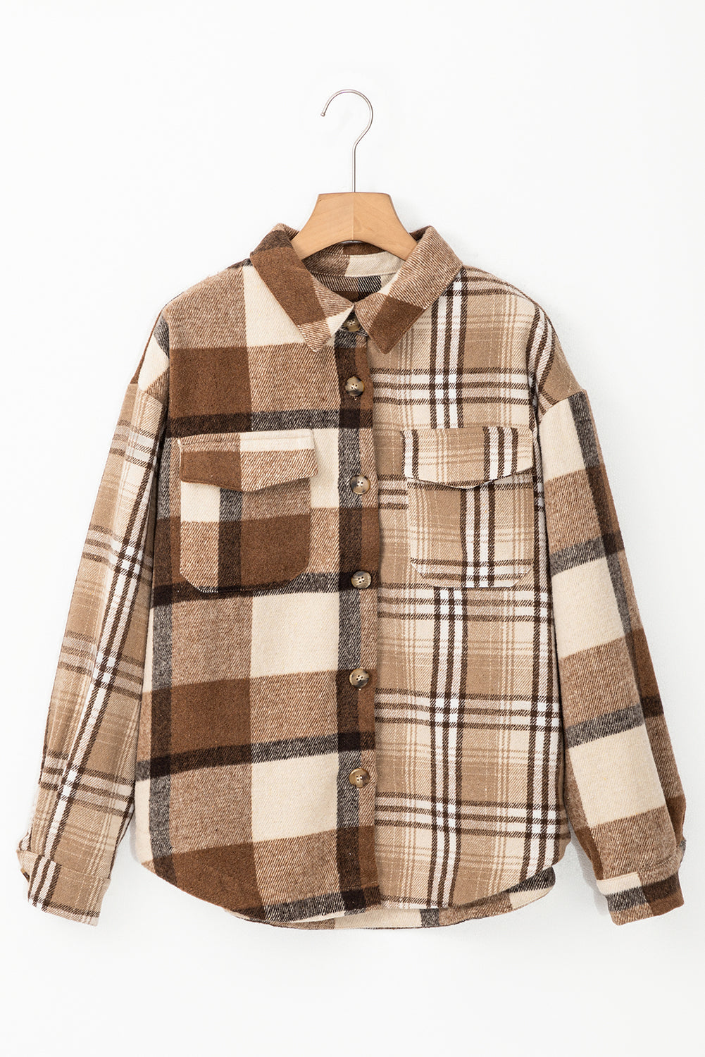 Plaid Flannel Flap Pocket Shacket