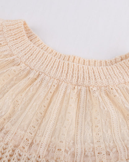 Lace Round Neck Knit Sweater