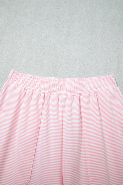 Stripe Colorblock Mock Neck Sweatshirt & Pants Set