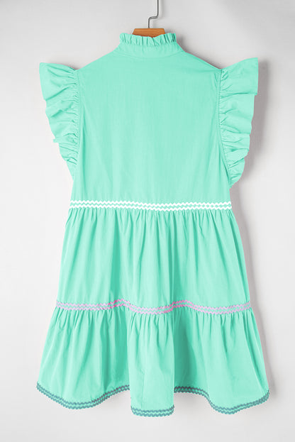 Ric-Rac Colorblock Tiered Dress