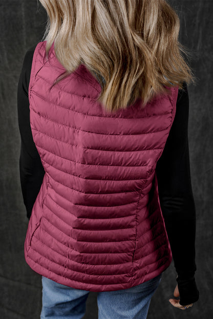 Quilted Zipped Puffer Vest