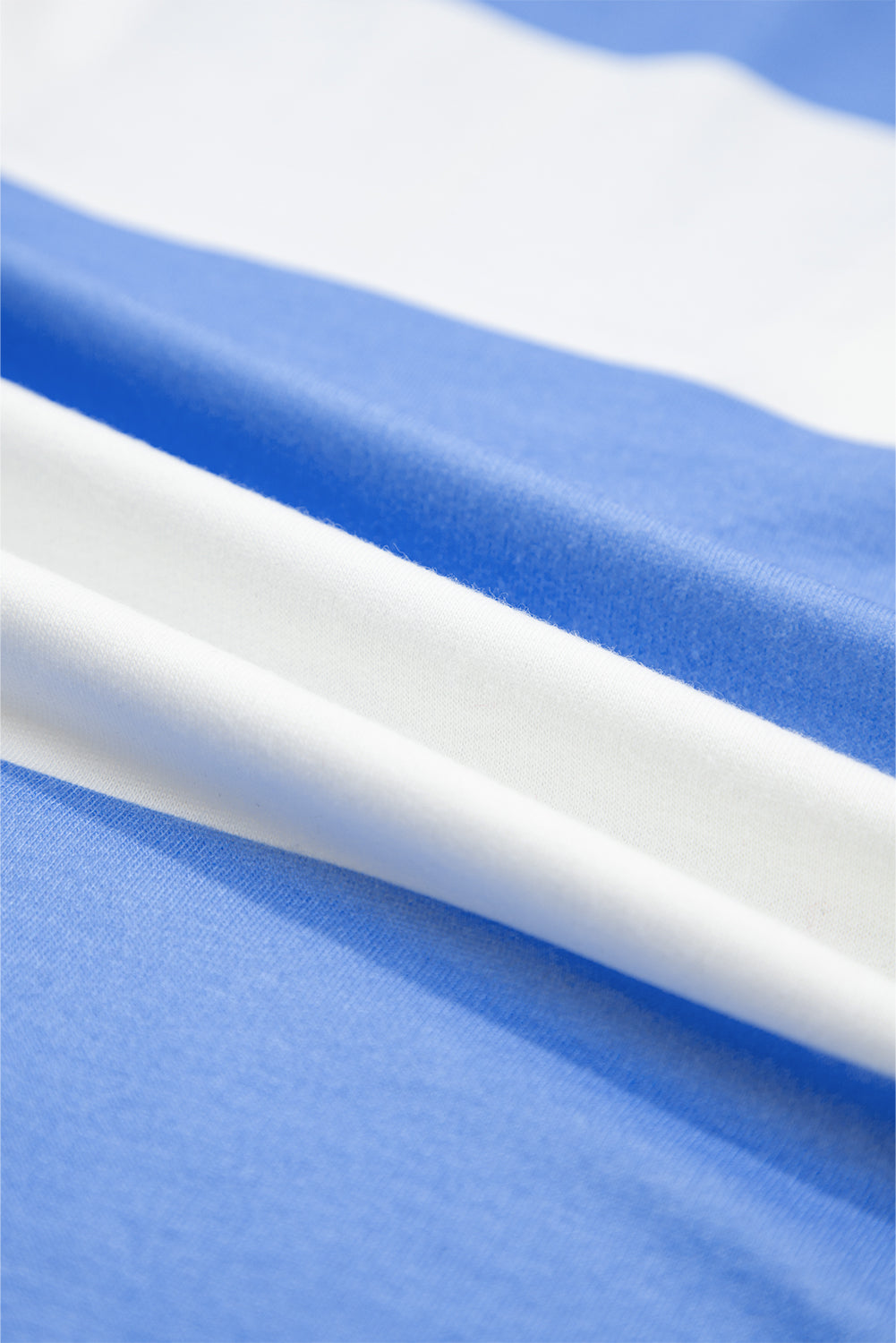 Stripe Half Zip Oversize Tee and Shorts Set