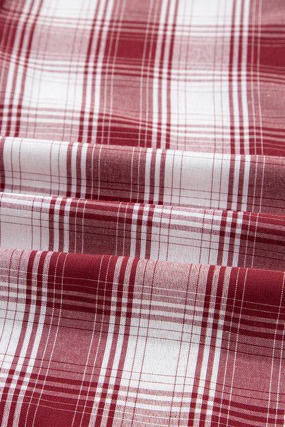 Plaid Shirt and Shorts Lounge Set