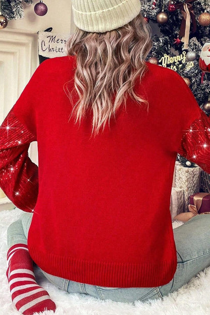 Merry Sequin Turtleneck Christmas Sweater