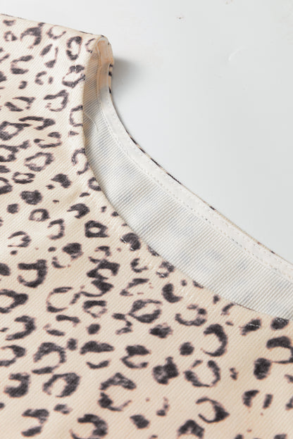 Leopard Side Tie Sleeveless Top