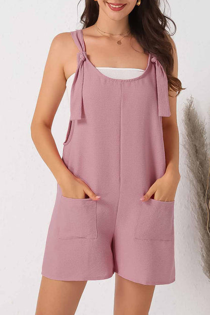 Adjustable Straps Pocketed Romper