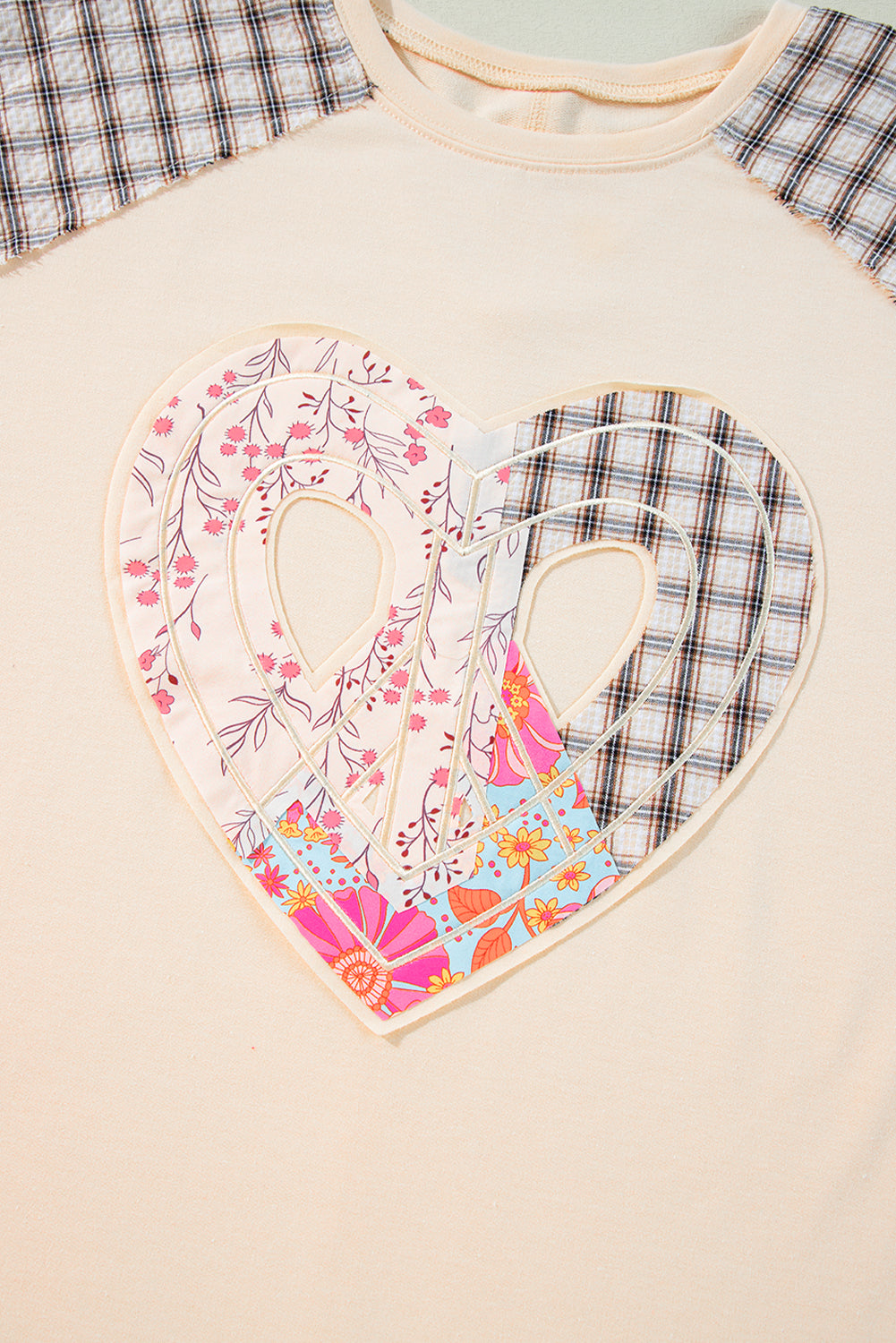 Floral Peace Heart Long Sleeve Top