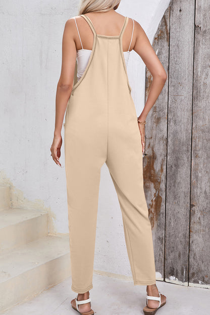 Sleeveless V-Neck Harem Pant Jumpsuit