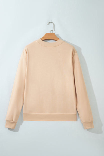 Western Embroidered Round Neck Long Sleeve Sweatshirt