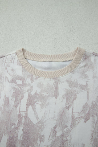 Woodland Camo Raw Edge Cropped Top & Skirt Set